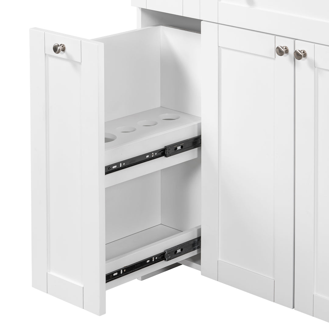 30" White Bathroom vanity with Single Sink ,Combo Cabinet Undermount Sink,Bathroom Storage Cabinet vanities