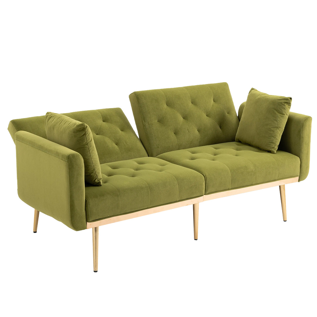 COOLMORE  Velvet  Sofa , Accent sofa .loveseat sofa with metal  feet