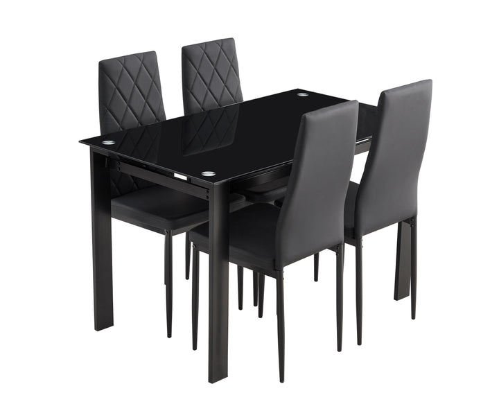 5-piece dining table set, dining table and chair