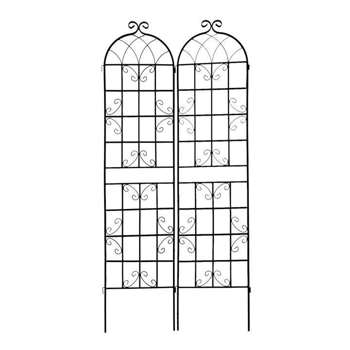 2 Pack Metal Garden Trellis 86.7" x 19.7" Rustproof Trellis for Climbing Plants Outdoor Flower Support White