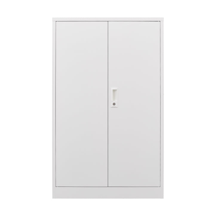 Metal Storage Cabinet with Locking Doors and Adjustable Shelf, Folding Filing Storage Cabinet , Folding Storage Locker Cabinet for Home Office,School,Garage, White