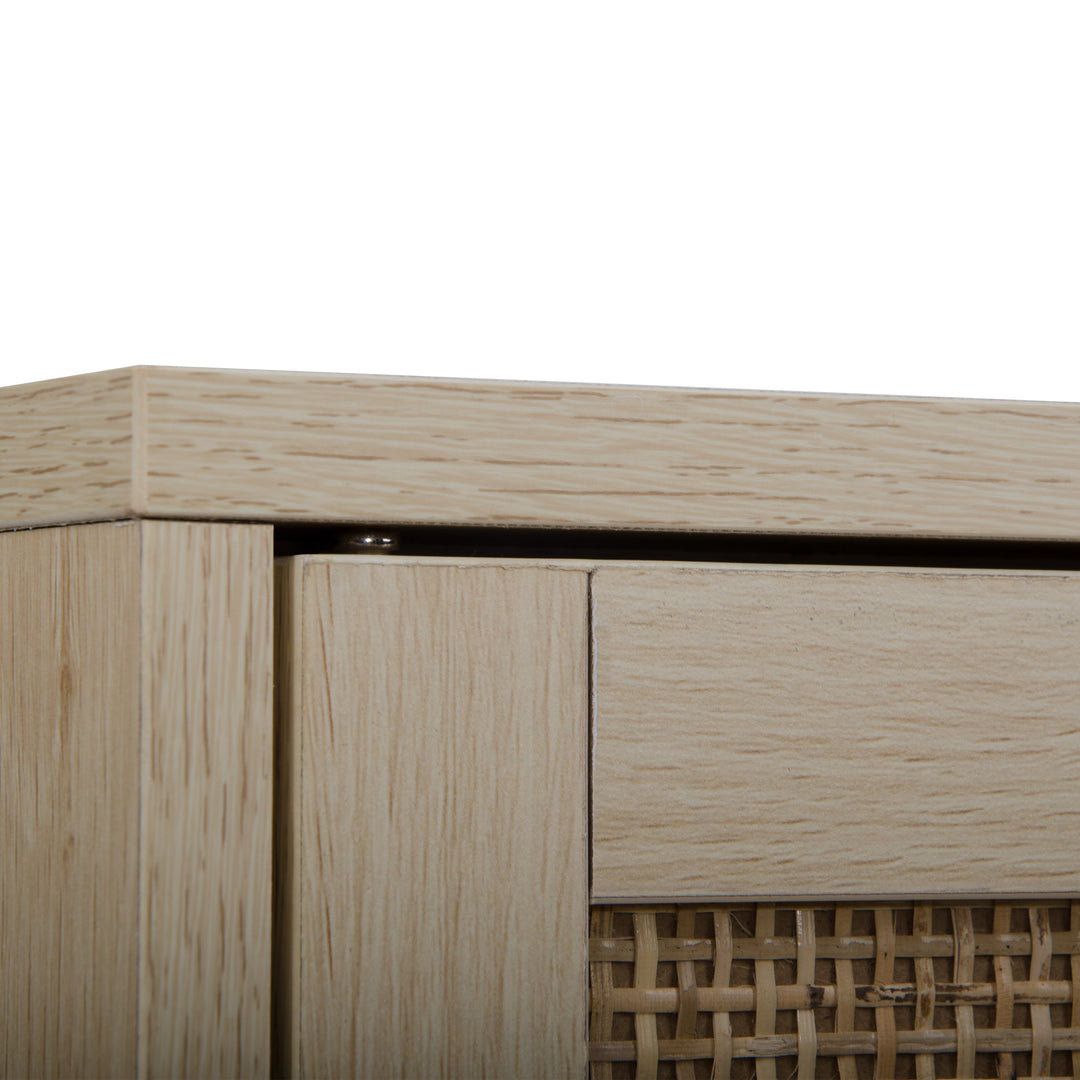 Natural rattan, 2 door cabinet, with 1 Adjustable Inner Shelves, rattan, Accent Storage Cabinet