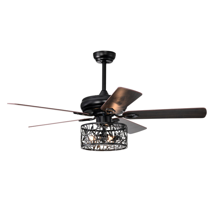 Farmhouse Industrial 52-inch Ceiling Fan (Optional Remote&2 Color Option Blades)  or Bedroom, Living Room, Dining Room