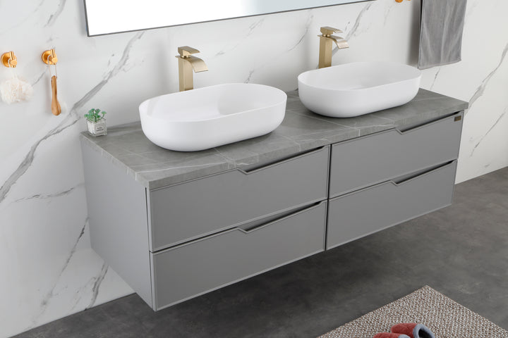 24*14*5.5  Modern Oval 24"x14" White   Above  Bathroom Vessel Sink, Bathroom Sink for Lavatory Vanity Cabinet