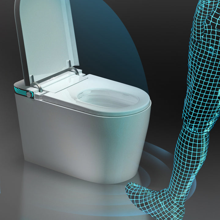 Smart Bidet Toilet with Heated Seat, Smart Toilet with AUTO Open&Close, Posterior Cleaning,Lady Care Wash, Wireness Remote Control&HD LCD Display