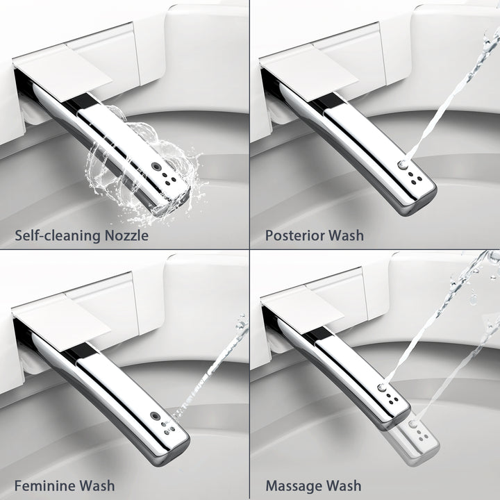 Smart Toilets with  Heated Seat,Auto Flush,AUTO Open&Close,Warm Dryer,Foot Sensor,Night Light,Remote Control