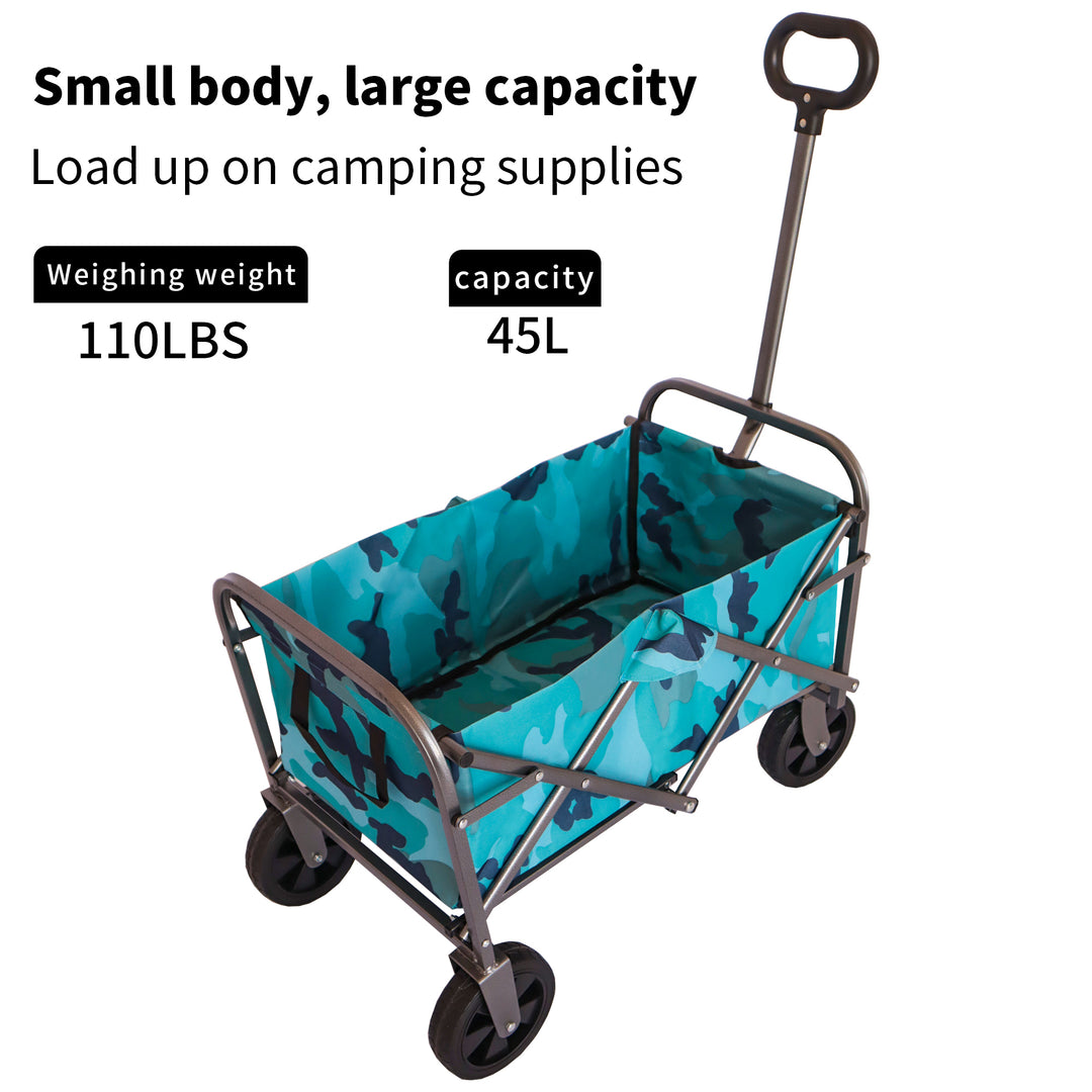 Outdoor Garden Multipurpose Micro Collapsible Beach Trolley Cart Camping Folding Wagon