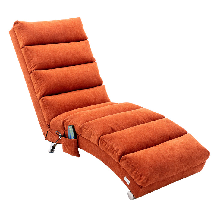 COOLMORE Linen Chaise Lounge Indoor Chair, Modern Long Lounger for Office or Living Room