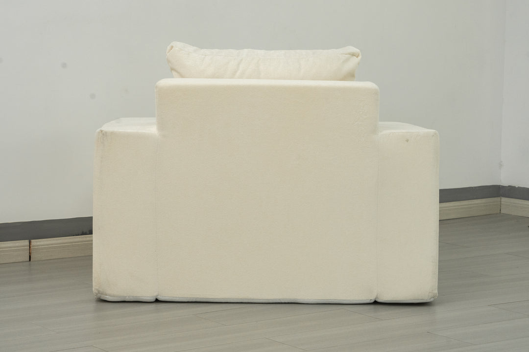 (Video) Sofa in a box Foam Sofa Couch with Pillow, Bean Bag Chairs for Adults Stuffed High-Density Foam, Large Bean Bag Sofa for Living room Bedroom Gaming Room