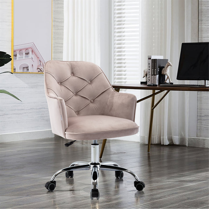 COOLMORE Velvet Swivel Shell Chair for Living Room, Modern Leisure Arm Chair ,Office chair  Grey