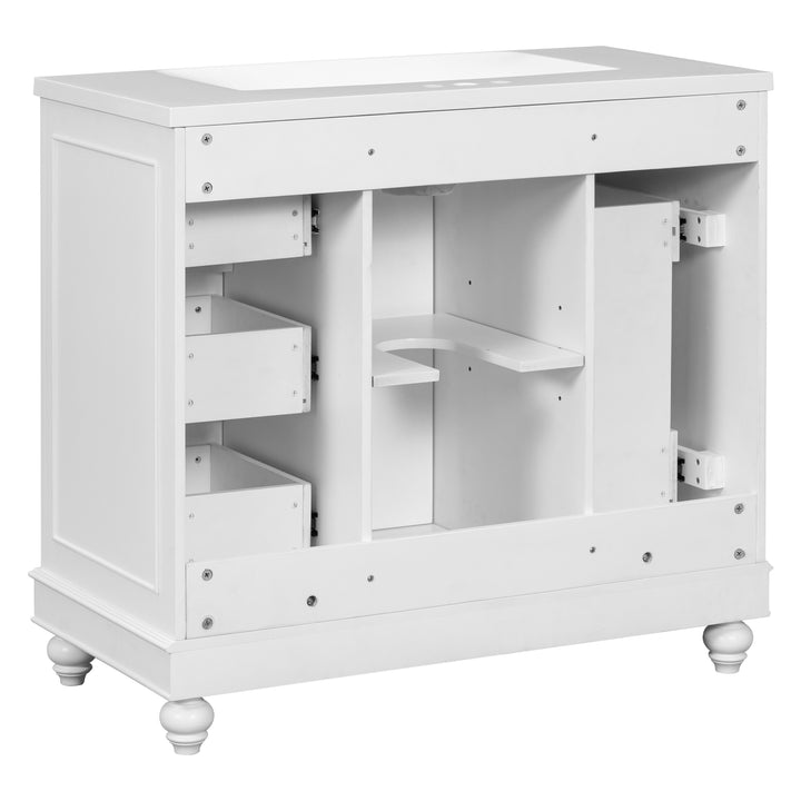 [Cabinet Only] 36" White Bathroom vanity