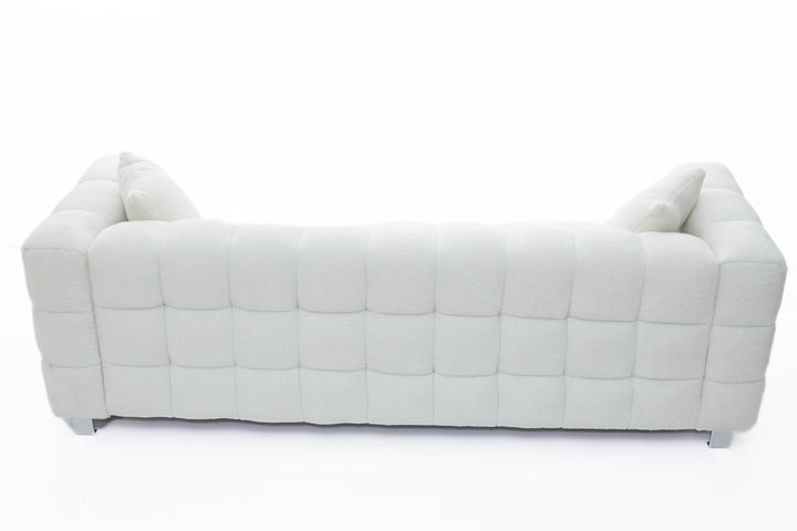 2146 sofa includes two pillows, 81 "beige white, for living room and bedroom