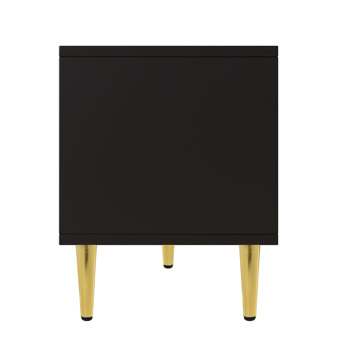 U-Can Modern TV Stand with 5 Champagne Legs - Durable, Stylish and Spacious, TVs Up to 75''