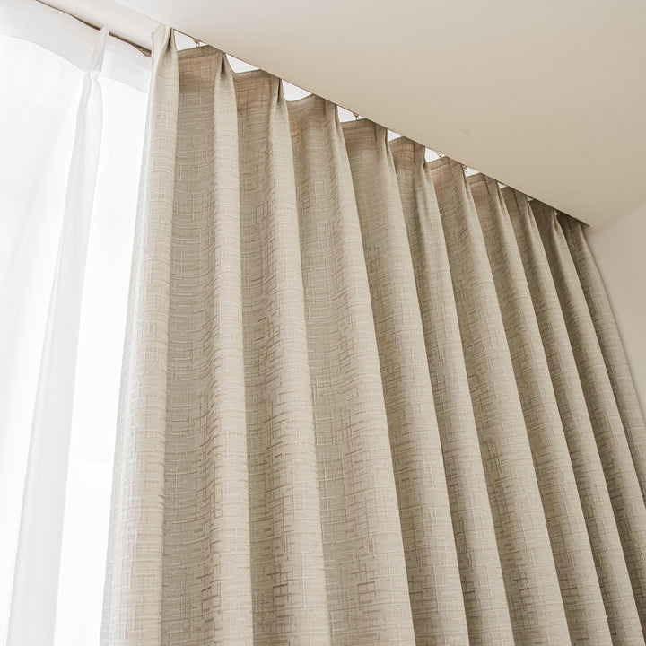 Natural Linen Curtains for Bedroom Living Room, Soft Thick Linen Textured Window Drapes Light Filtering Rod Pocket Back Tab,Pinch Pleat and Grommet Style Supported