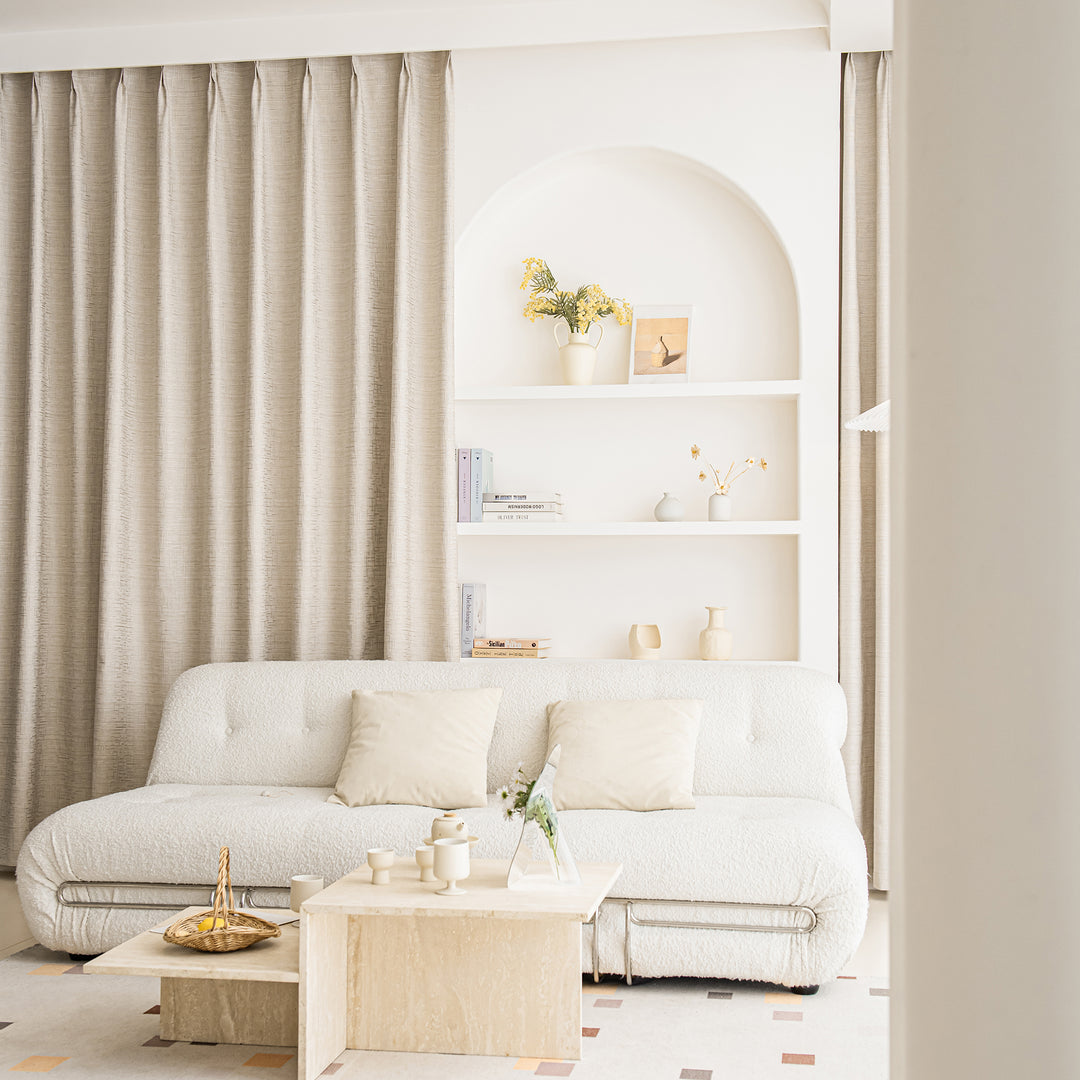 Natural Linen Curtains Privacy Assured with Light Filtering for Bedroom/Living Room,Any Custom Size Acceptable