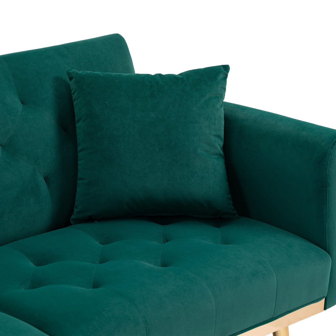 COOLMORE  Velvet  Sofa , Accent sofa .loveseat sofa with metal  feet