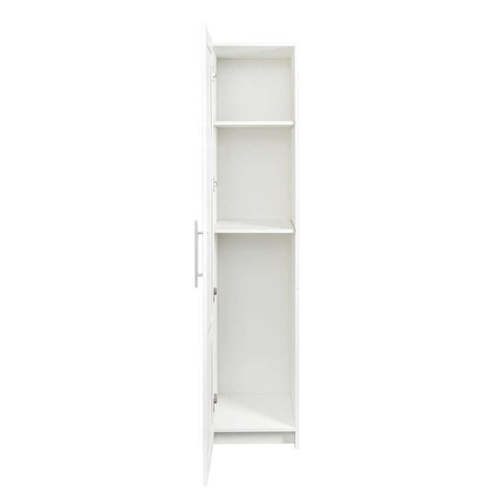 Stackable Wall Mounted Storage Cabinet, 15.75" D x 15.75" W x 70.87" H, White