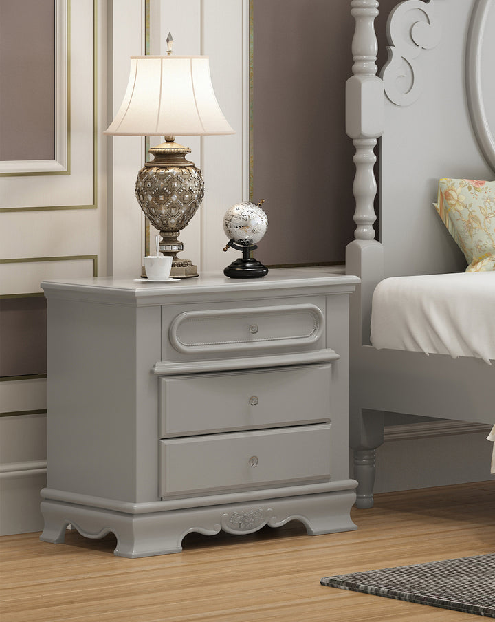 ACME Flora Nightstand, Gray Finish BD02205