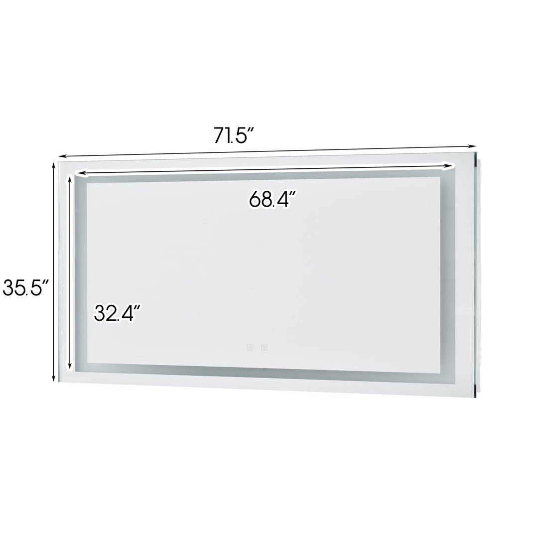 Bathroom Vanity LED Lighted Mirror-72*36