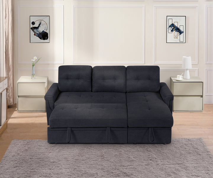 Variable sofa bed with storage and USB charging port