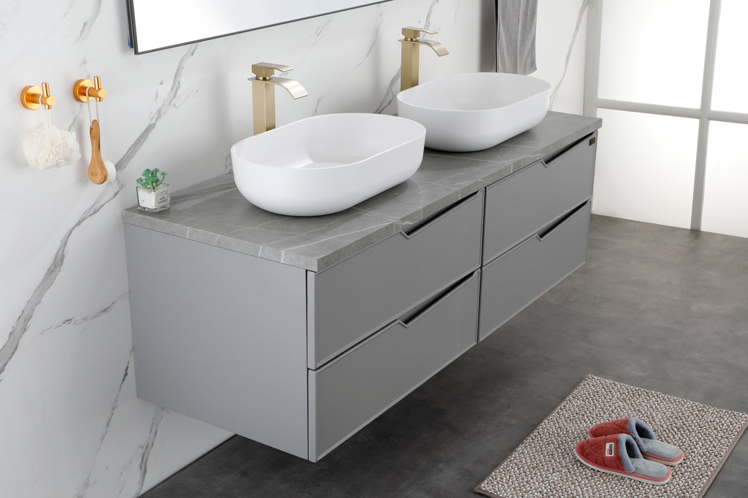 24*14*5.5  Modern Oval 24"x14" White   Above  Bathroom Vessel Sink, Bathroom Sink for Lavatory Vanity Cabinet