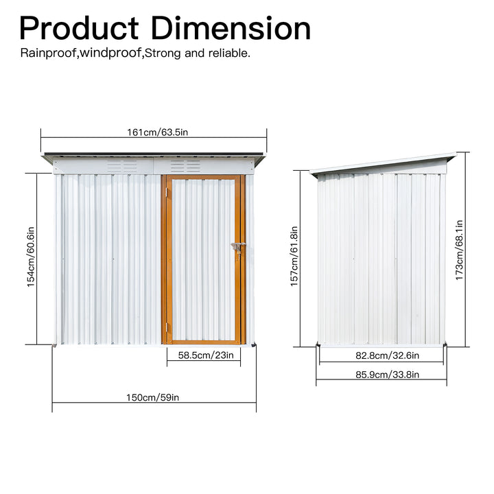 Outdoor storage sheds 5ftx3ft