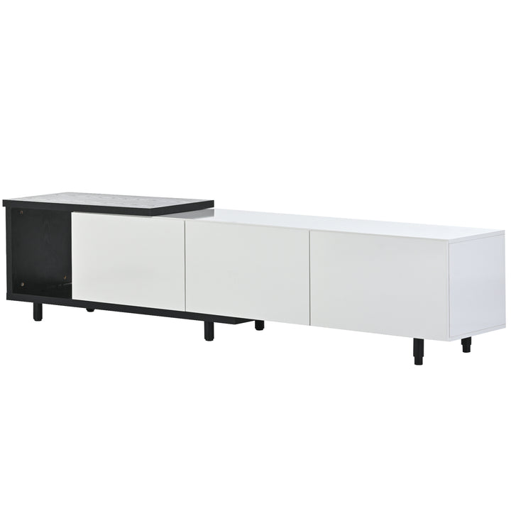 U-Can Modern ,Stylish TV Stand  TV Cabinet for 80+inch TV, White