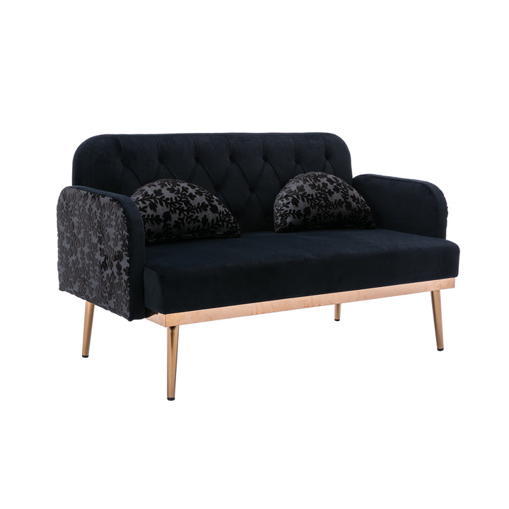 COOLMORE  Velvet  Sofa , Accent sofa .loveseat sofa with metal feet