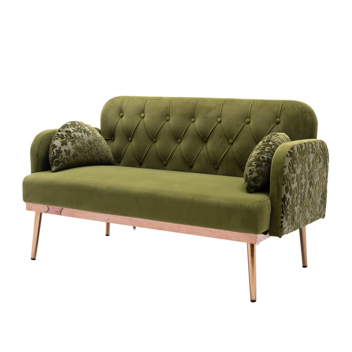 COOLMORE  Velvet  Sofa , Accent sofa .loveseat sofa with metal feet