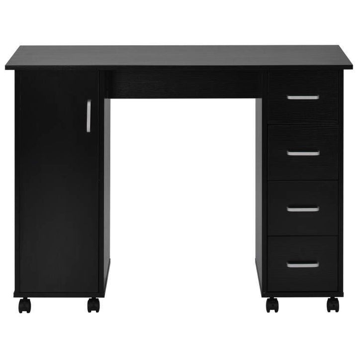 Home Office Computer Desk Table with Drawers White Black