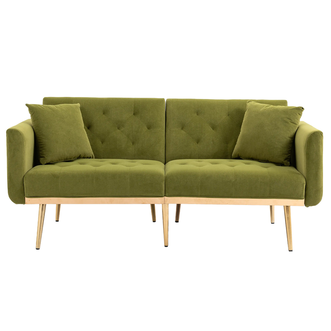 COOLMORE  Velvet  Sofa , Accent sofa .loveseat sofa with metal  feet