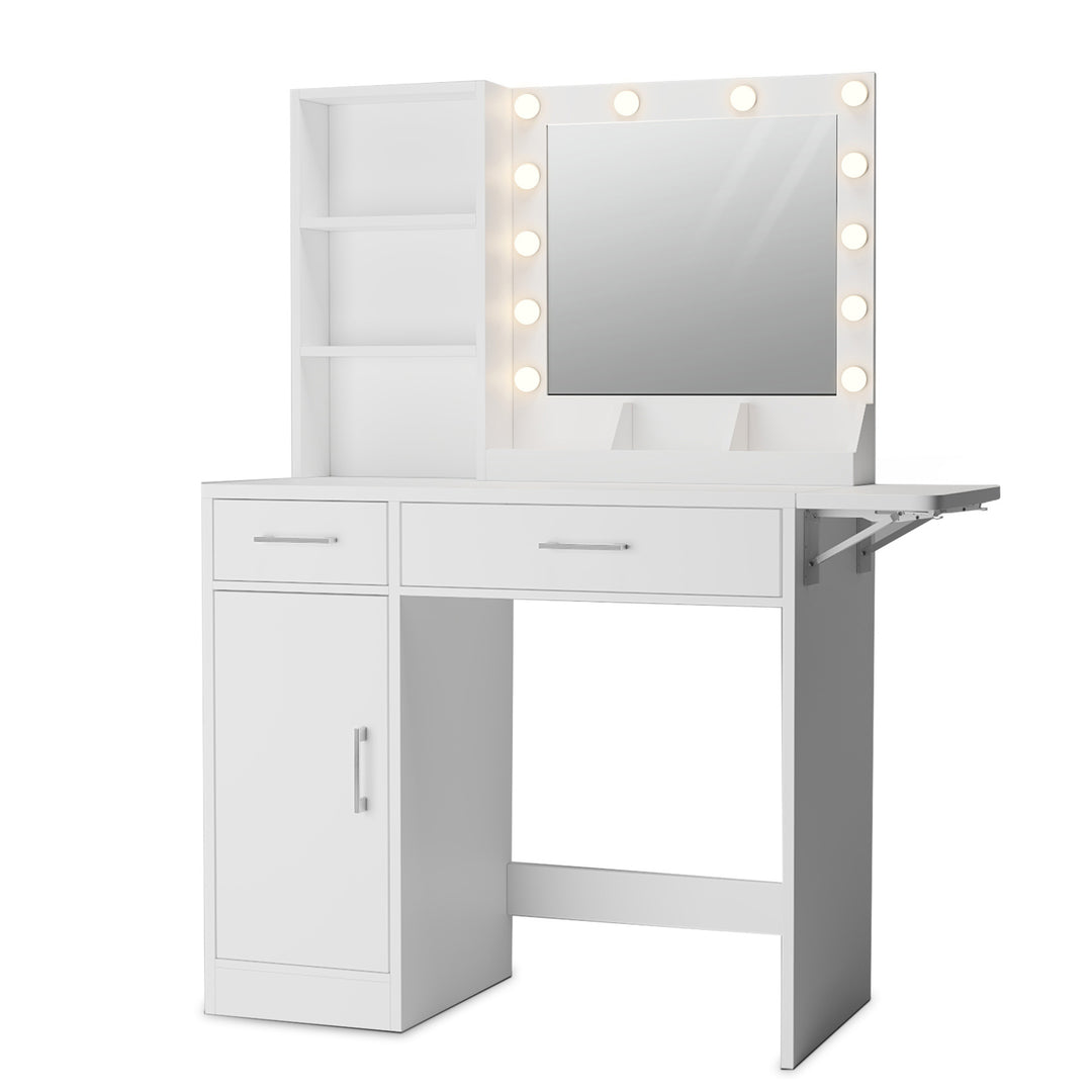 Makeup Vanity Desk with LED Lighted Mirror