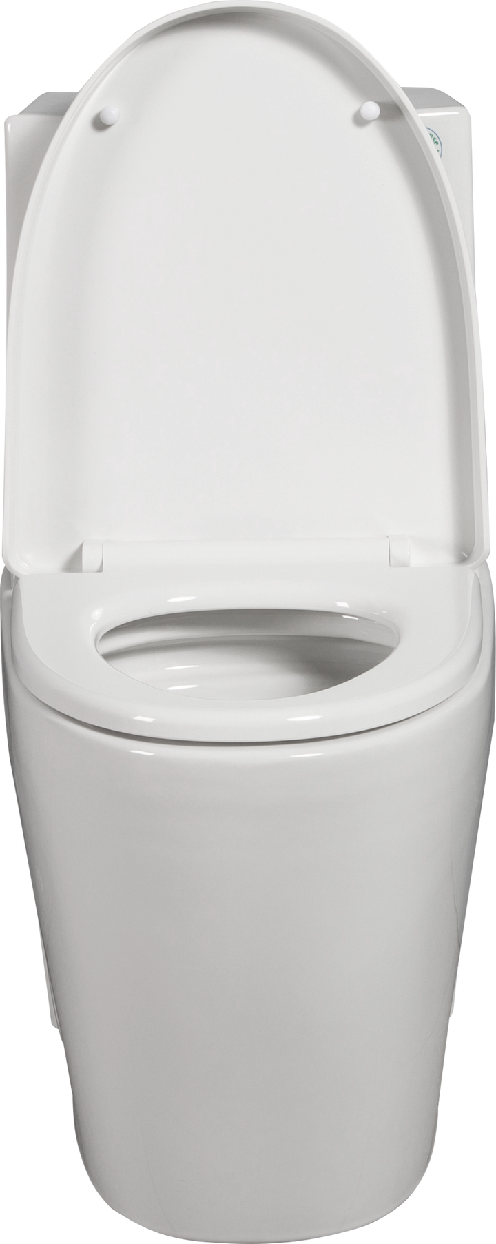1.1/1.6 GPF Dual Flush 1-Piece Elongated Toilet with Soft-Close Seat - Gloss White,  Water-Saving, Modern, Stylish Design 23T01-GW