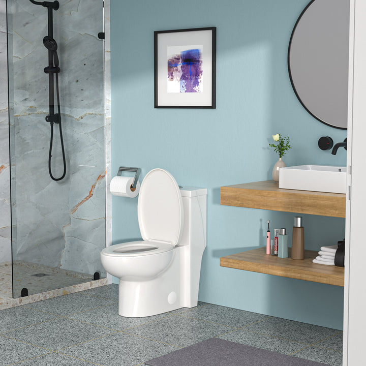 Ceramic One Piece Toilet,Dual Flush with Soft Clsoing Seat