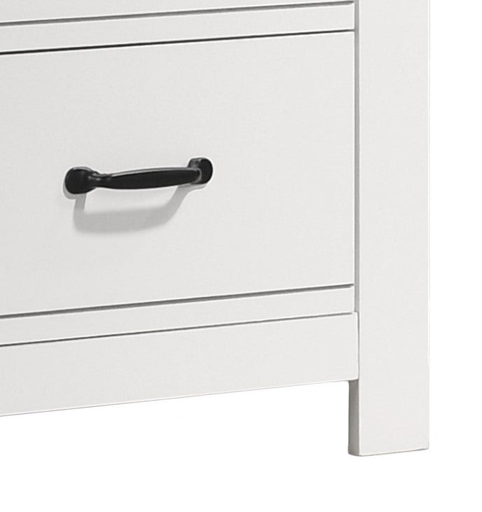 Cassini 21.5" White 2-Drawer Nightstand Bedside Table