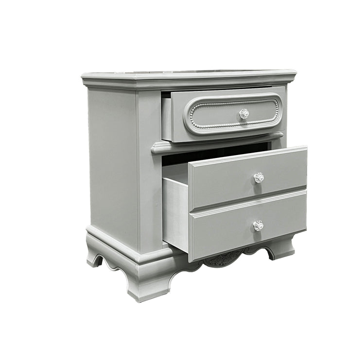 ACME Flora Nightstand, Gray Finish BD02205