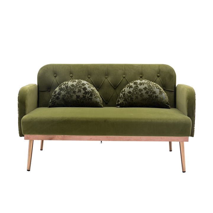 COOLMORE  Velvet  Sofa , Accent sofa .loveseat sofa with metal feet