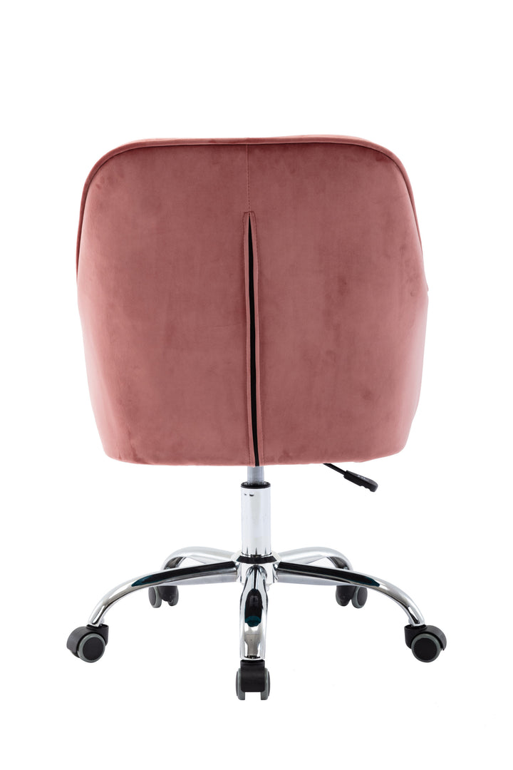 COOLMORE Velvet Swivel Shell Chair for Living Room ,Office chair , Modern Leisure Arm Chair Bean red