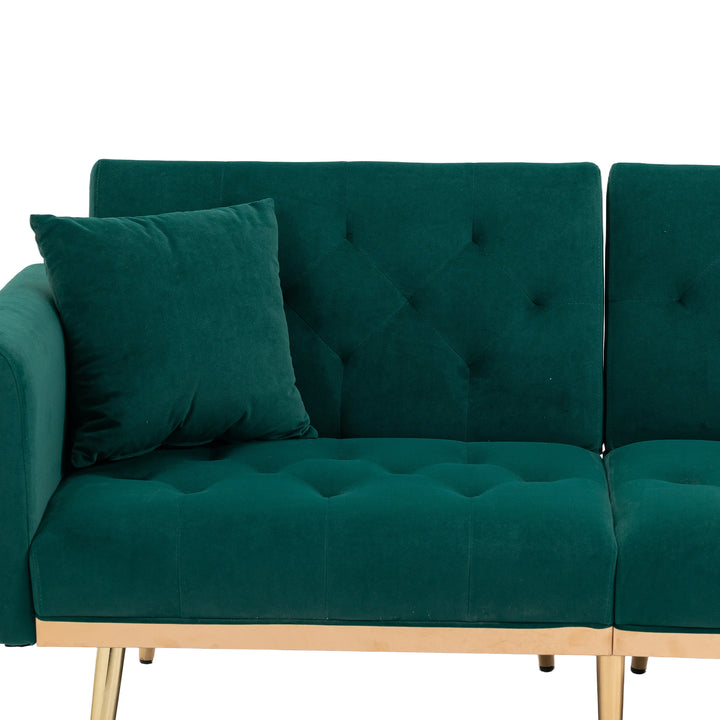 COOLMORE  Velvet  Sofa , Accent sofa .loveseat sofa with metal  feet