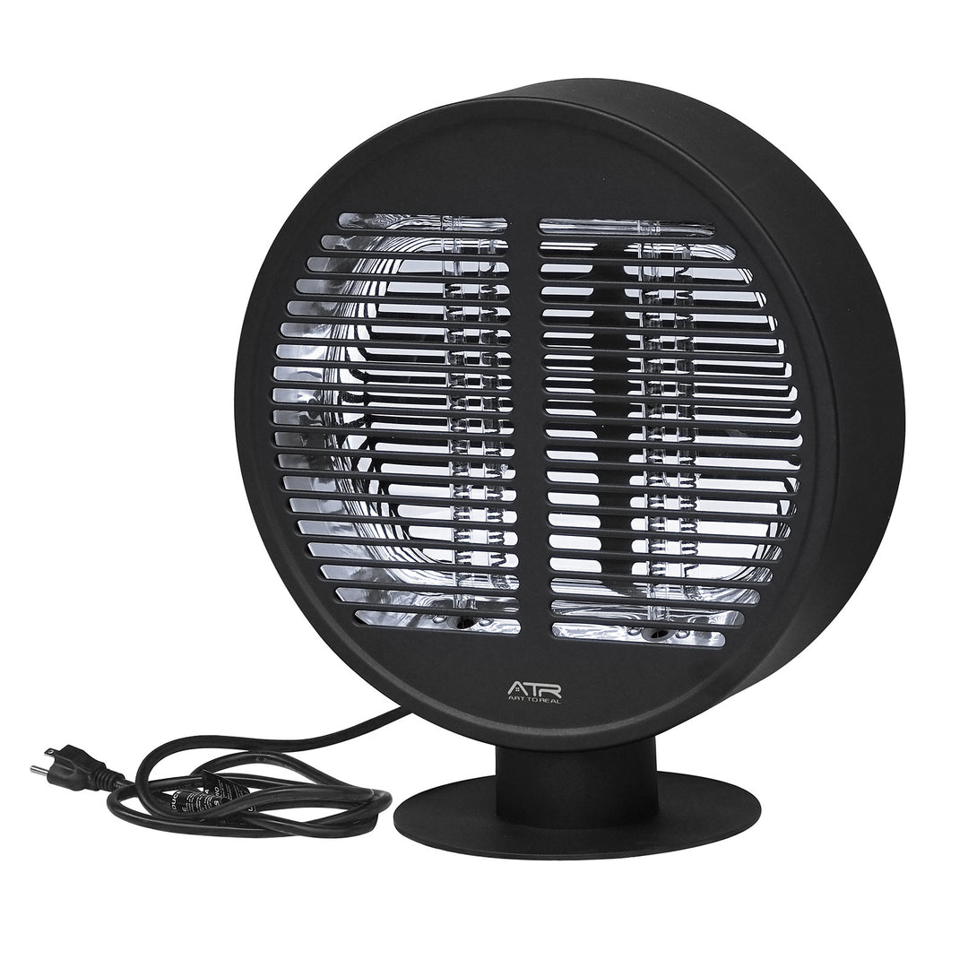 Electric Patio Heater,Infrared Outdoor Heate with Unique Round Shape,Portable Tabletop Heater, Freestanding IP54 Waterproof,Black