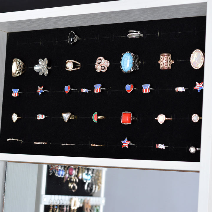 Full Length Mirror 360° Swivel Jewelry Cabinet