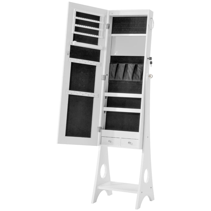 Fashion Simple Jewelry Storage Mirror Cabinet With LED Lights,For Living Room Or Bedroom