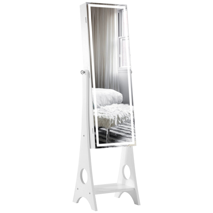 Fashion Simple Jewelry Storage Mirror Cabinet With LED Lights,For Living Room Or Bedroom