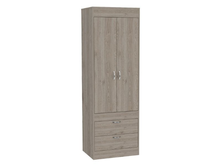 Willow Grove 2-Drawer Armoire Light Gray