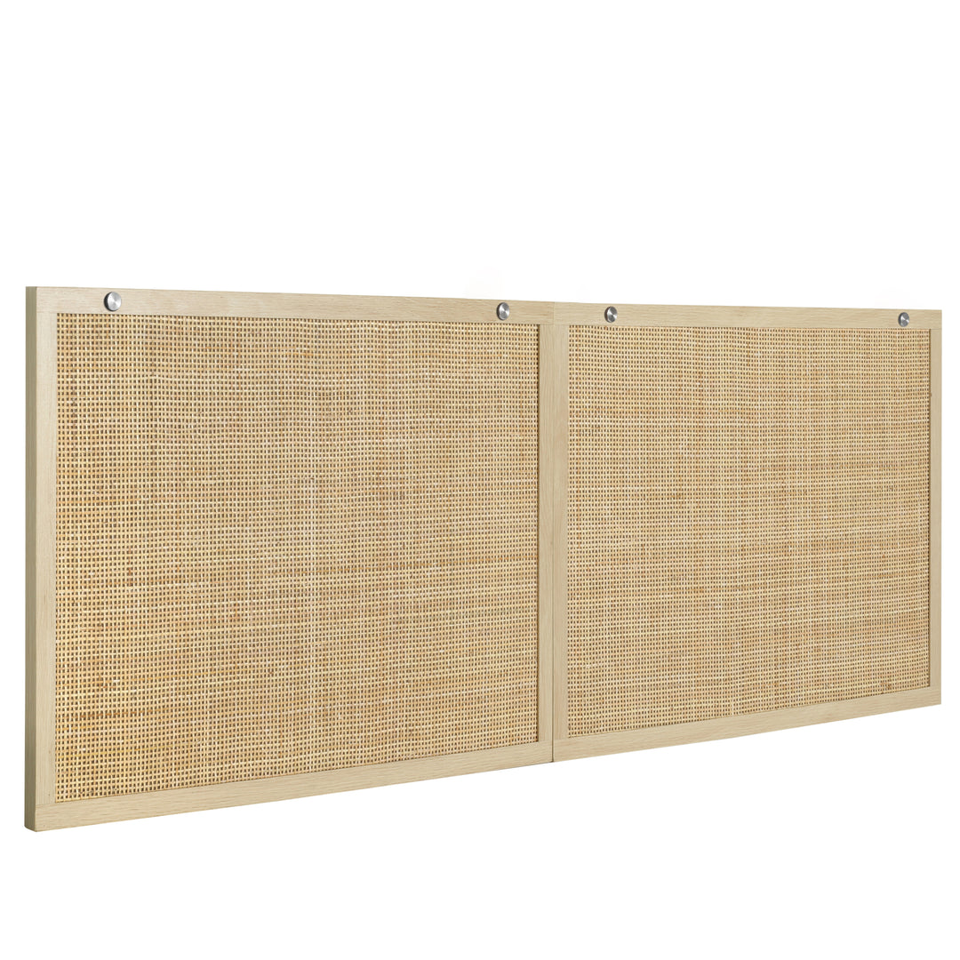 Short double decorative panel,Head board,Natural Rattan, for Bedroom, Living Room,Hallway