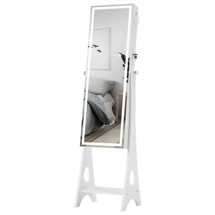 Fashion Simple Jewelry Storage Mirror Cabinet With LED Lights,For Living Room Or Bedroom