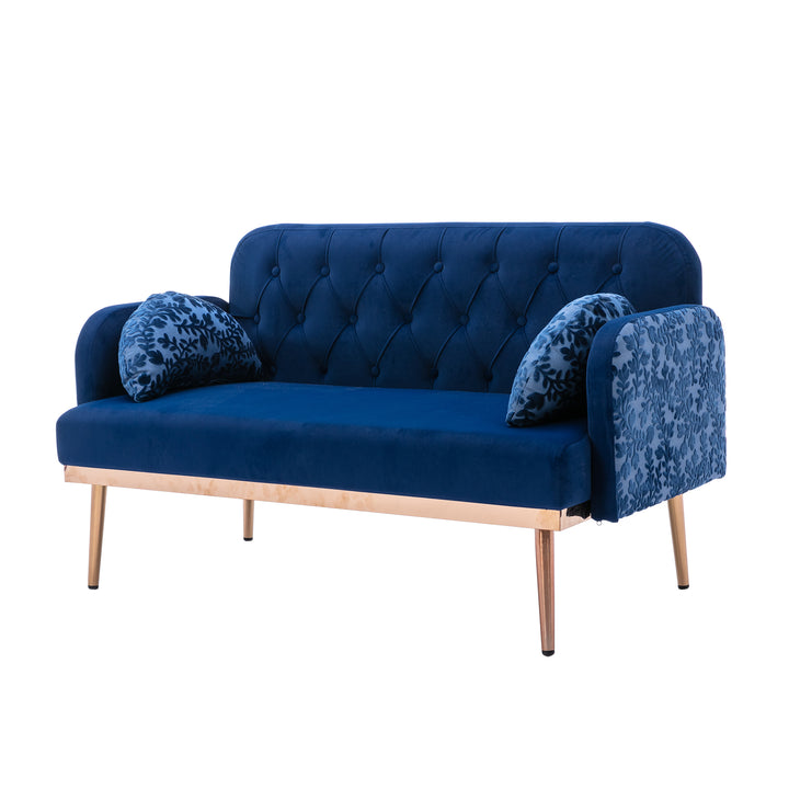 COOLMORE  Velvet  Sofa , Accent sofa .loveseat sofa with metal feet