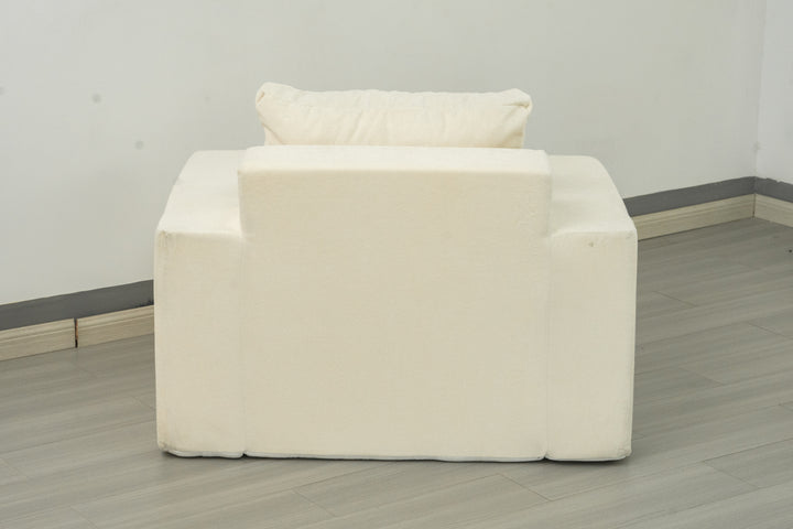 (Video) Sofa in a box Foam Sofa Couch with Pillow, Bean Bag Chairs for Adults Stuffed High-Density Foam, Large Bean Bag Sofa for Living room Bedroom Gaming Room