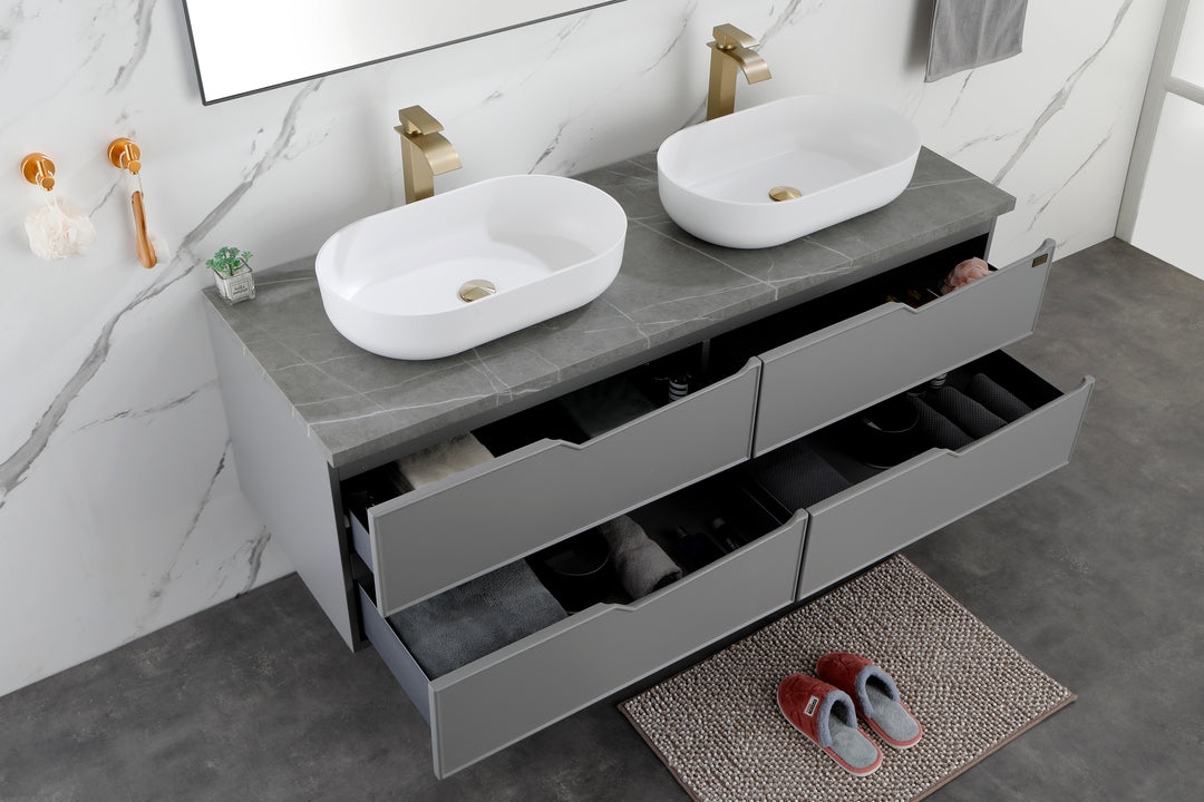 24*14*5.5  Modern Oval 24"x14" White   Above  Bathroom Vessel Sink, Bathroom Sink for Lavatory Vanity Cabinet