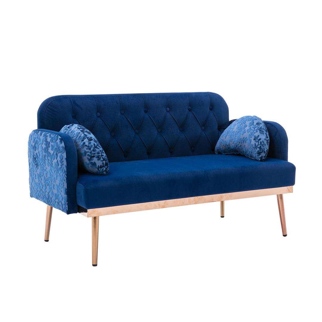 COOLMORE  Velvet  Sofa , Accent sofa .loveseat sofa with metal feet